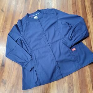 Dickies Snap Front Warm Up Jacket 85304A Navy Size XL